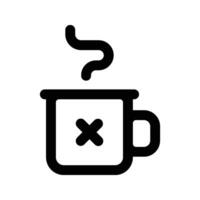 Cup of coffee icon. Cup flat icon. Thin line signs for design logo, visit card, etc. Single high-quality outline symbol for web design or mobile app. Cup outline pictogram. vector