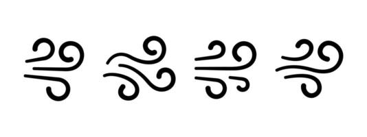 Wind curve icon. Blowing wing symbol. Air flow simple illustration. Windy weather curve pictogram. Stream wave sign. Cold wind blow minimalistic concept. vector