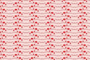 Red heart scroll repeating background vector