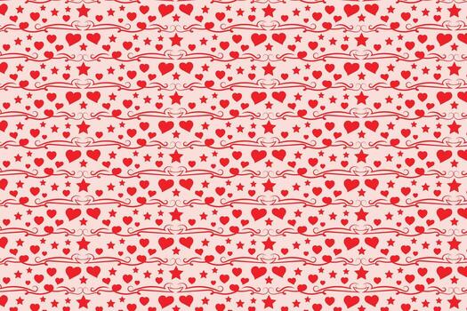 Heart scroll pattern vector