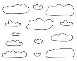 Clouds line art icon. Storage solution element, databases, networking, software image, cloud and meteorology concept. line art illustration isolated on white background, editable stroke. vector