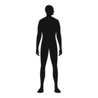 A silhouette of a man standing in front of a white background vector