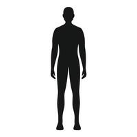 A silhouette of a man standing in front of a white background vector
