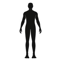 A silhouette of a man's body in a black and white image vector