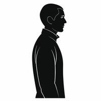 A silhouette of a man in a suit vector