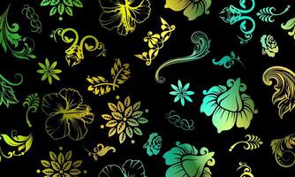 seamless colorful leaves with artistic background. vector