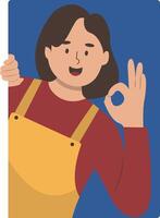 People Peeping with Minimalist Cartoon Design vector