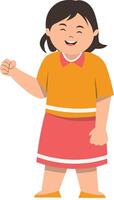 World Children Day Character with Happy Expression vector
