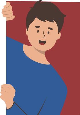 People Peeping in Simple Design