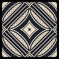 a black and white square pattern with a star in the center vector