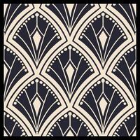 Seamless pattern. Black and white geometrical background with hand drawn decorative tribal elements. vector