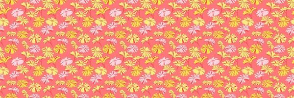 Abstract unique shapes flowers seamless pattern. Colorful summer ornament texture. Creative cute meadow print. hand drawn. vector
