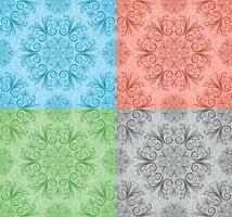 A set seamless color backgrounds with snow. vector