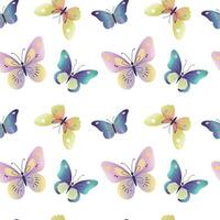 Seamless pattern with cute butterflies. Spring and summer patterns. Bright butterflies background. vector