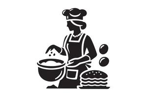 Chef Hat and Utensils Silhouette Cleanr Design vector