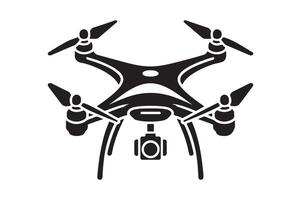 Simple Drone Icon Clean and Minimalist Silhouette vector