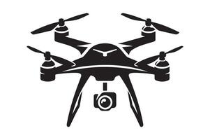 Drone Icon Silhouette Sleek Minimalist Design vector