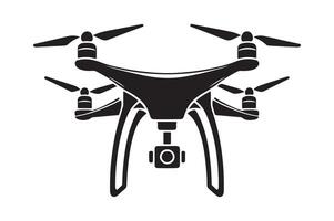 Simple Drone Graphic Sleek Artwork vector