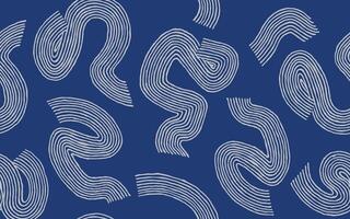 Hand drawn ink brush line, wood block abstract designs and shapes pattern, Seamless Japanese style crafted simple background in blue and white for textile and carpet vector
