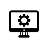 Computer settings icon. illustration. Flat design style eps 10 vector