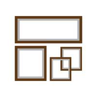 a set of five frames on a white background vector