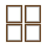 four square frames on a white background vector