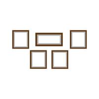 a set of six frames on a white background vector