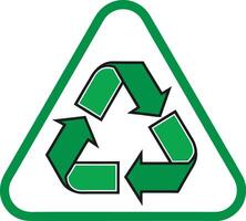 Recycling Symbol in Triangle vector