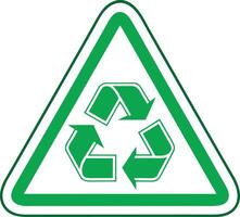 Green Triangle Recycle Symbol vector