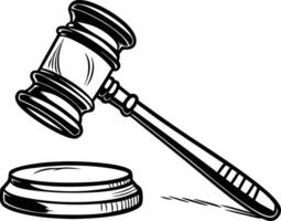 Gavel and Sound Block vector
