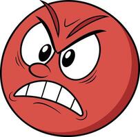 Angry Red Emoji design vector
