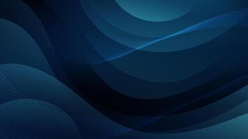 Abstract background with deep blue waves and a subtle light effect vector