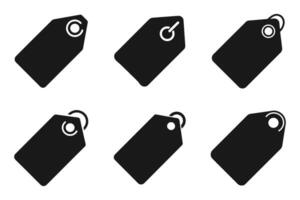 Tag Silhouette Icons in Clean Outline Design vector