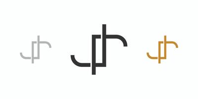 Simple and unique JR logo design vector