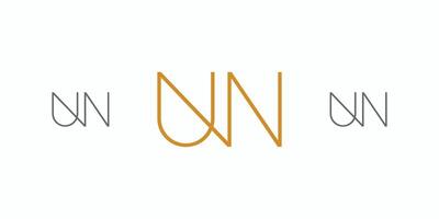 Unique and elegant UN logo design vector