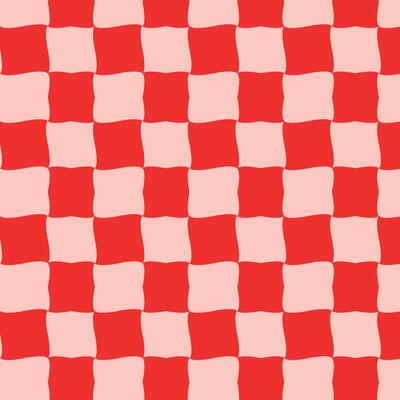 geometric pattern. Red and white background