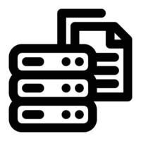 Database Outline Icon vector