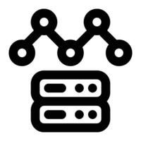 Non Relational Database Nosql Outline Icon vector