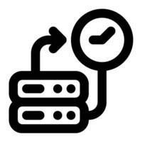 Real Time Database Outline Icon vector