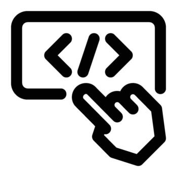 Programming Outline Icon vector