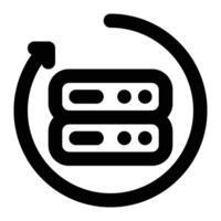 Operational Database Outline Icon vector