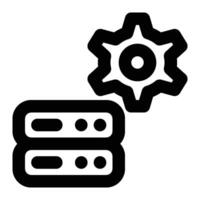Database Engineering Outline Icon vector