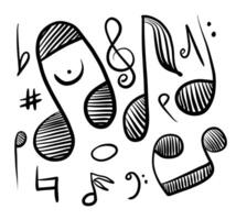 note doodle simple outline set on white background.eps 10. vector