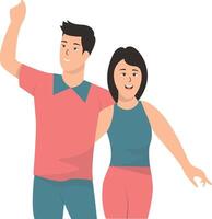 International Friendship Day with Cartoon Design vector