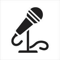 Microphone Icon Symbol Design On White Background vector