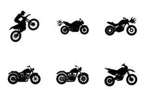 Motorcycle silhouette design for vehicle graphics and transport vector