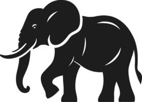 Walking Elephant Silhouette for Wildlife and Art Projects vector
