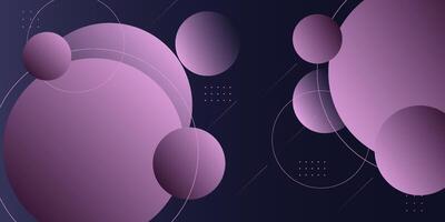 Abstract dark purple background with circle pattern and shadow. Realistic 3D circle background. Eps10 vector
