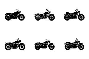 Modern cruiser motorcycle silhouette for stylish graphic projects vector