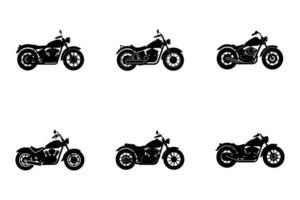 Elegant cruiser motorcycle silhouette for sleek graphic projects vector